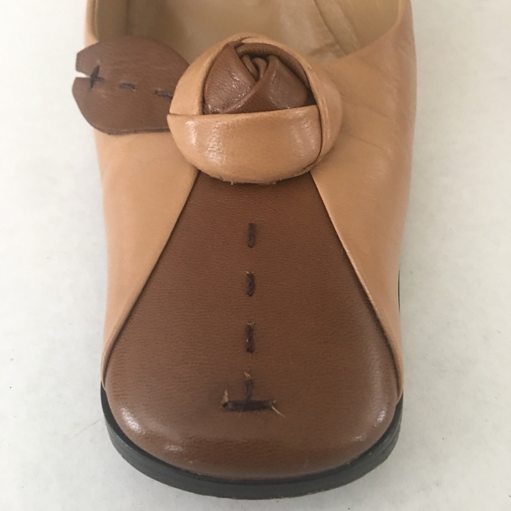 PRADA AUTHENTIC FUNKY ROSE LEATHER HEELS - Picture 3 of 6
